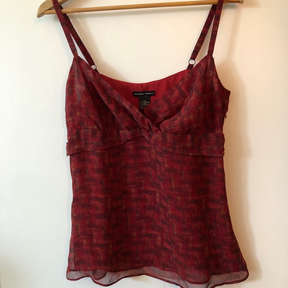 New York & Company Red/Orange Tank